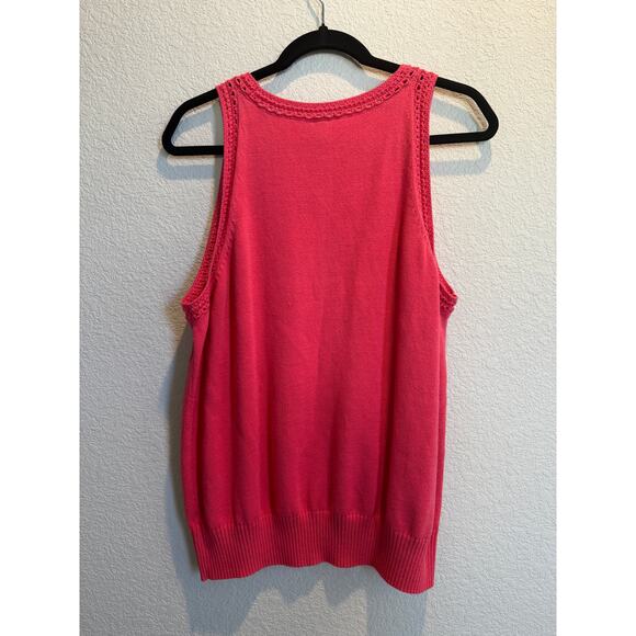 Torrid Crochet Trim Sweater Tank Pink Size 2 - Picture 3 of 9
